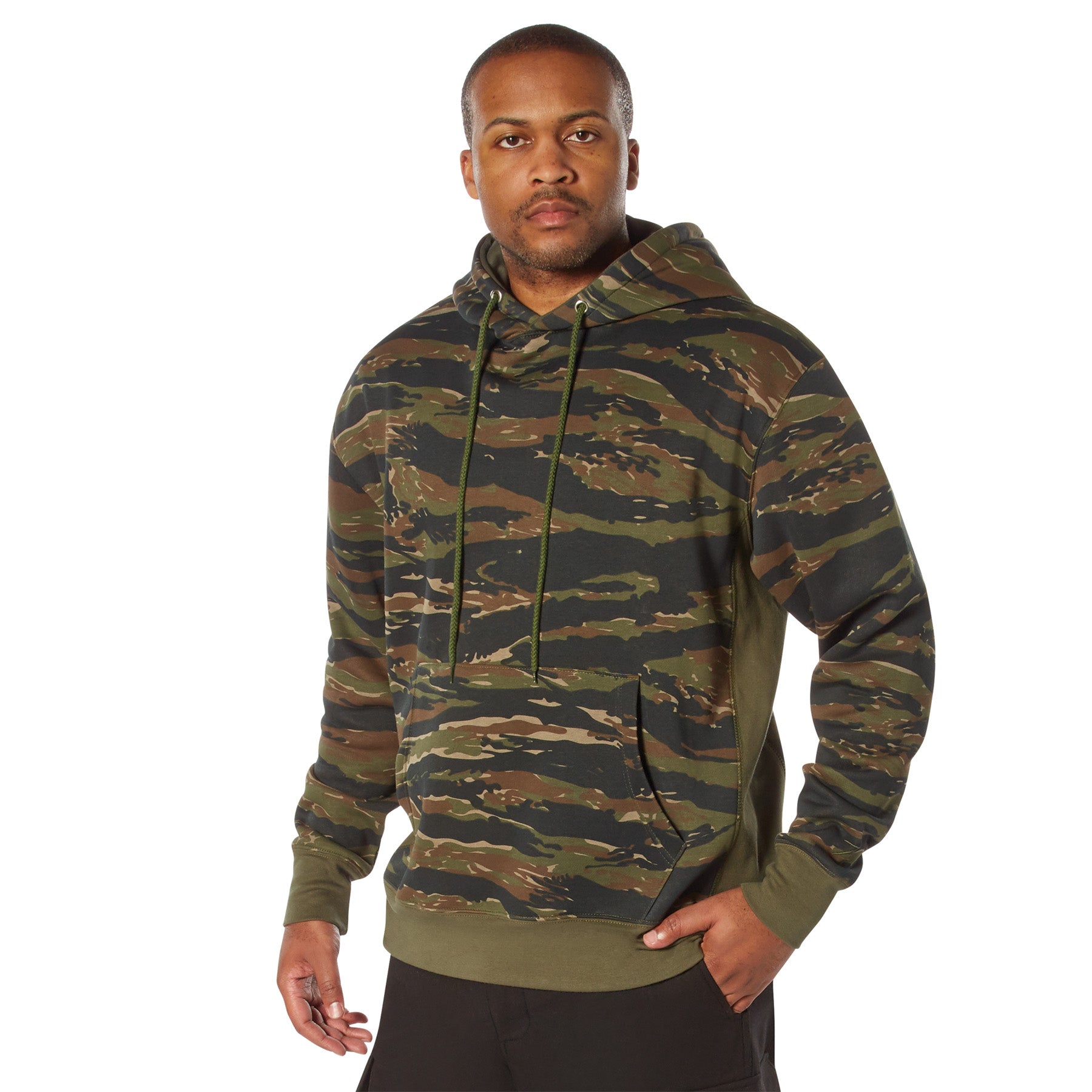 Rothco Every Day Pullover Hooded Sweatshirt in Tiger Stripe Camo – Size XL