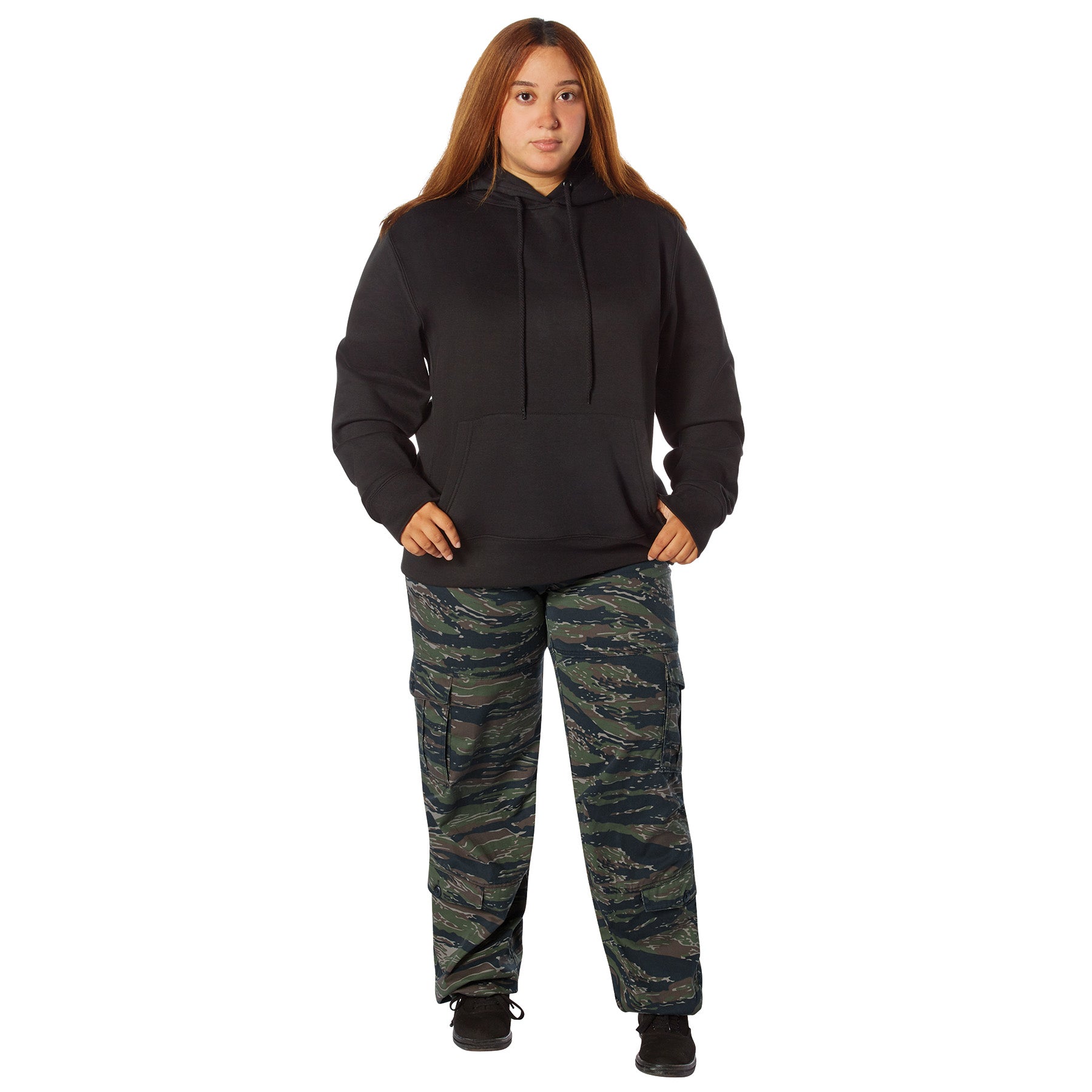 Rothco Womens Vintage Paratrooper Fatigue Pants in Tiger Stripe Camo – Size M