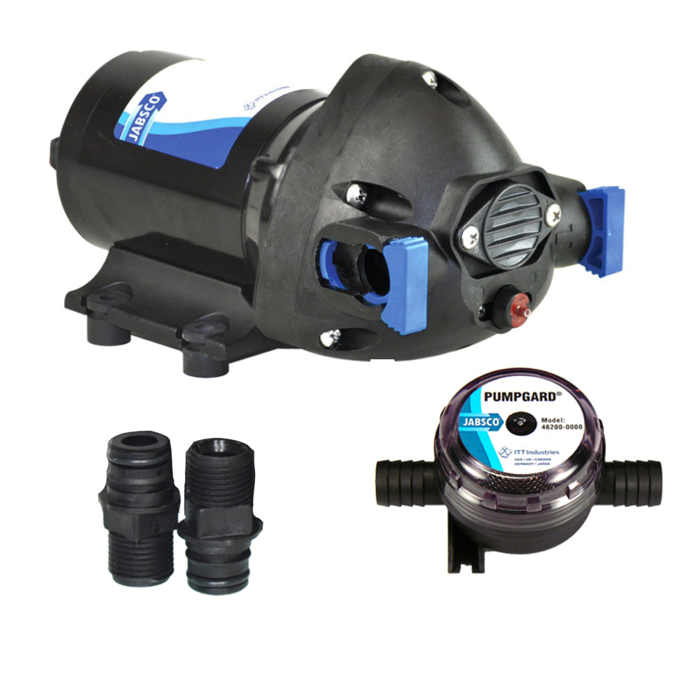Jabsco Par-Max Shower Drain and General Purpose Pump - 3.5 GPM, 25 PSI, 12VDC with Strainer