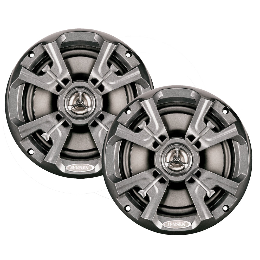 Jensen MSX60RVR 6.5-Inch Marine Speakers - Silver, 75W Power Handling
