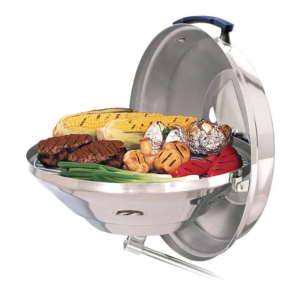 Magma Marine Kettle Charcoal Grill - 17-inch with Hinged Lid and Adjustable Cooking Platform by Magma