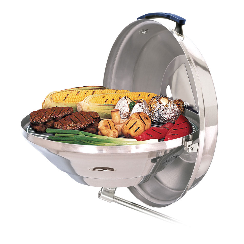 Magma Marine Kettle Charcoal Grill - 17-inch with Hinged Lid and Adjustable Cooking Platform