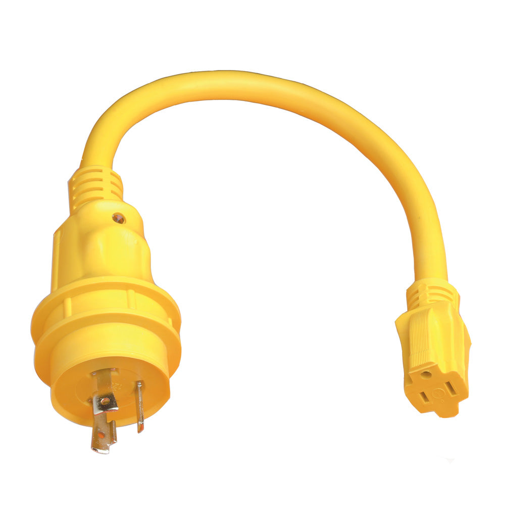 Marinco 105SPP Pigtail Adapter – 15A Female to 30A Male Marine Power Connector