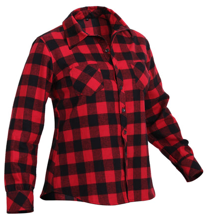 Rothco Women's Plaid Flannel Shirt Size Small - Classic Cotton Button-Front Shirt