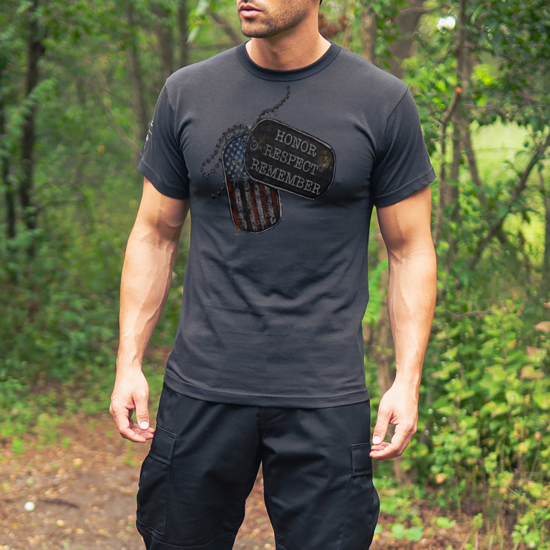 Rothco Honor Respect Remember T-Shirt 3XL in Black - Patriotic Military Graphic Tee