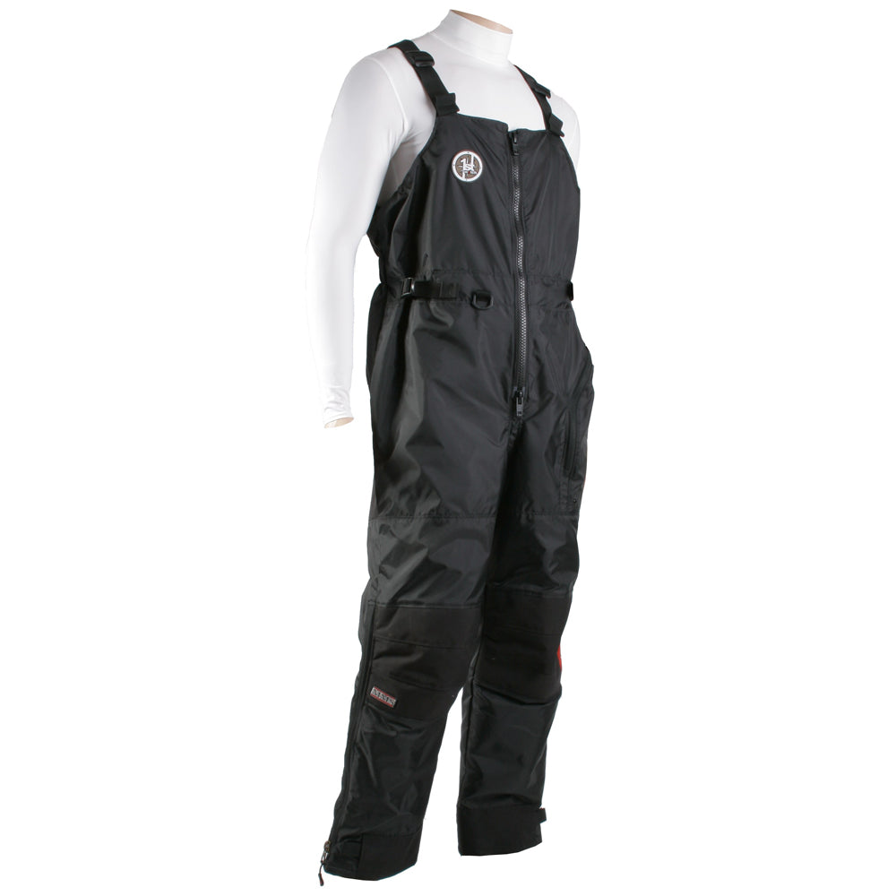 First Watch AP-1100 Bib Pants in Black, Medium - Waterproof Workwear with Reinforced Knees and Adjustable Fit