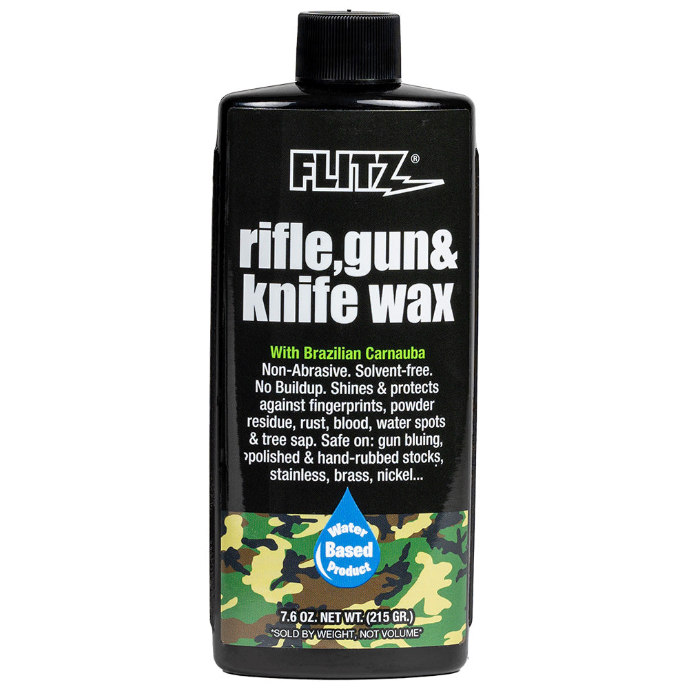 Flitz Rifle, Gun & Knife Wax - 7.6 oz. Bottle | Premium Carnauba and Beeswax Formula
