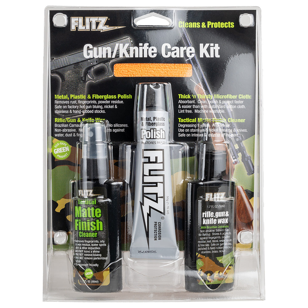 Flitz Knife & Gun Care Kit - Part #KG 4150 for Cleaning, Polishing, and Protecting Firearms and Blades