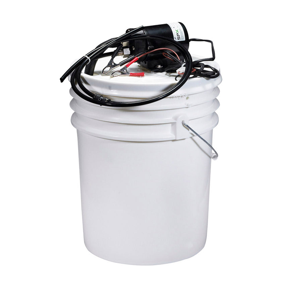 Johnson Pump Oil Change Bucket Kit with Gear Pump - 12V Marine and Industrial Oil Extraction System
