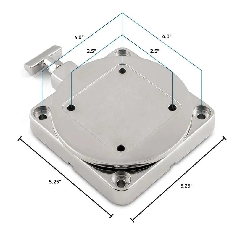 Cannon Low Profile Swivel Base Stanless Steel