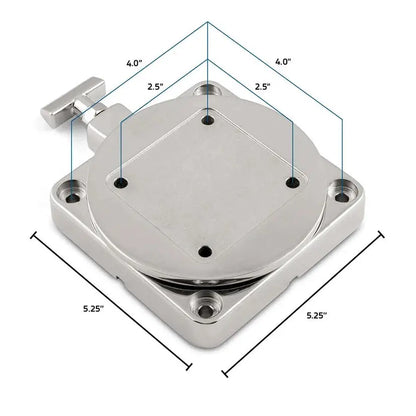 Cannon Low Profile Swivel Base Stanless Steel