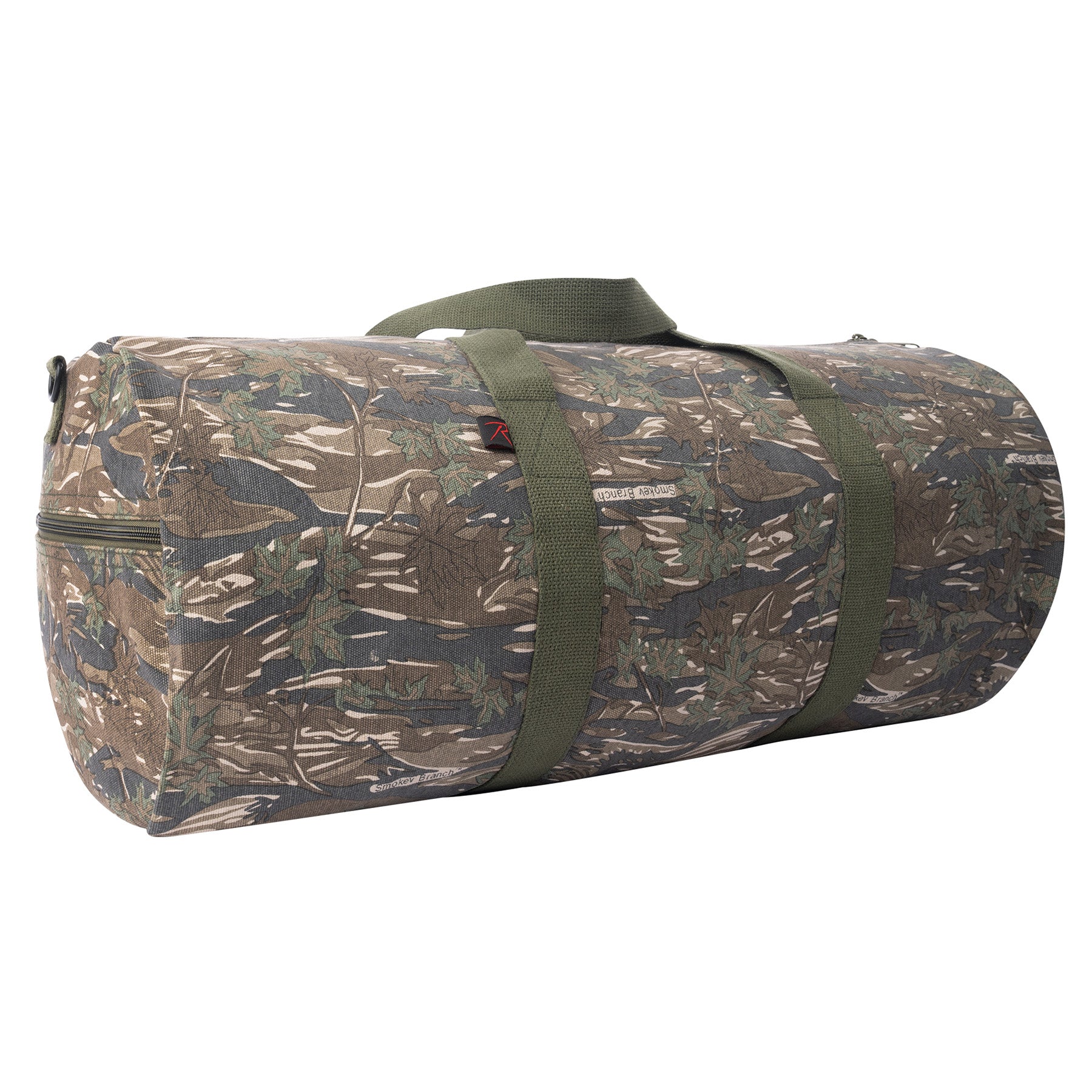 Rothco Canvas Shoulder Duffle Bag 19 Inches Smokey Branch Camo – Heavy Duty Military-Style Gear Bag