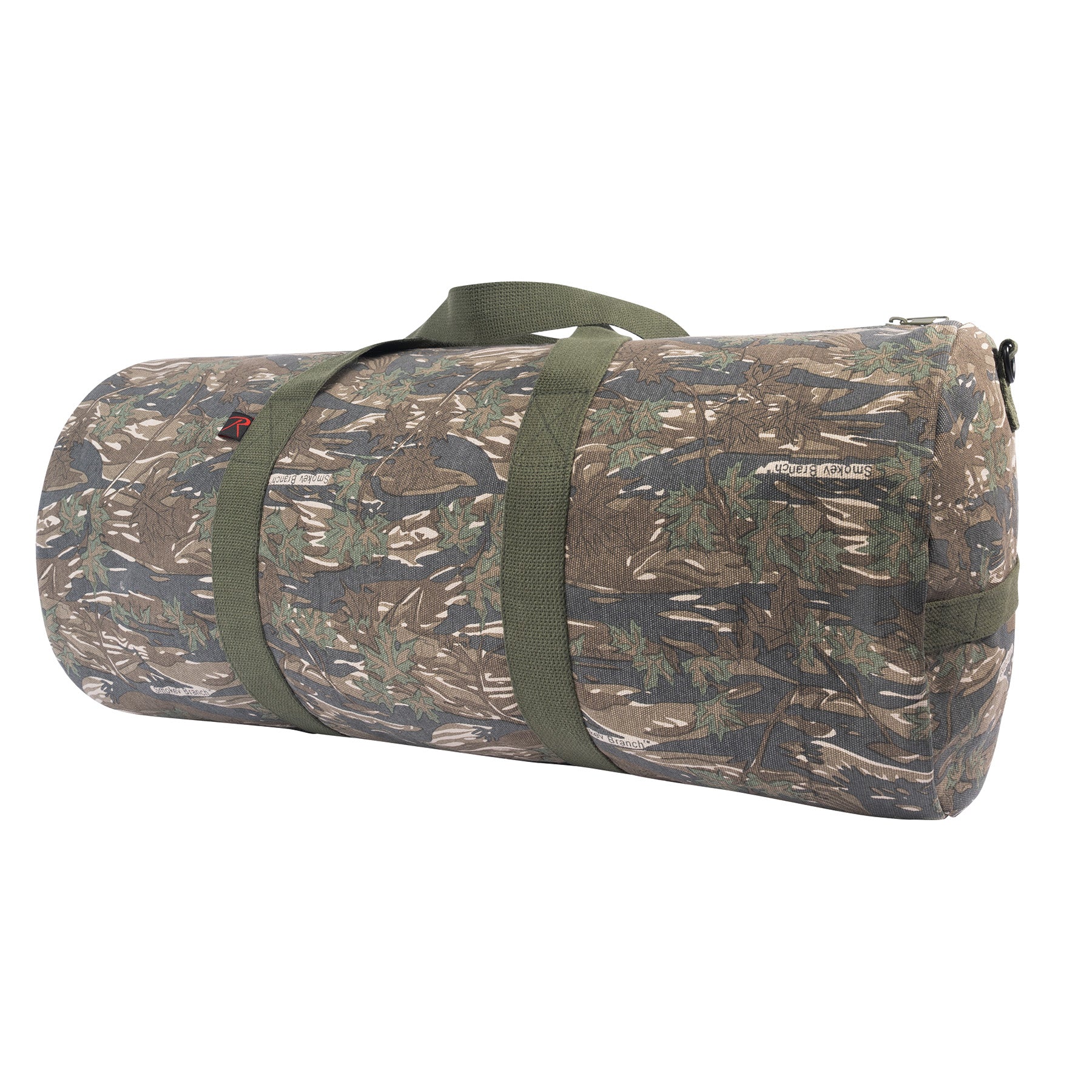 Rothco Canvas Shoulder Duffle Bag 19 Inches Smokey Branch Camo – Heavy Duty Military-Style Gear Bag