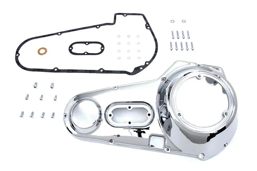 Motorshop Chrome Outer Primary Cover Kit for Harley Davidson FXE Models by Motorshop