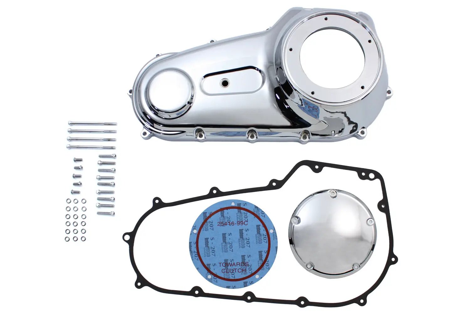 Motorshop Chrome Outer Primary Cover Kit for Harley Davidson FXD (2006-2015) by Motorshop