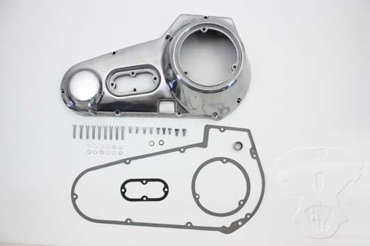 Motorshop 43-0354 Polished Outer Primary Cover Kit for Harley-Davidson FLH 1970-1979