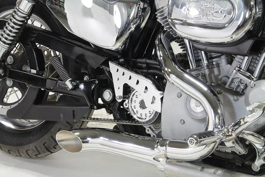 Motorshop Outlaw Chrome Pulley Cover Kit for Harley Davidson XL (2004-2013) by Motorshop