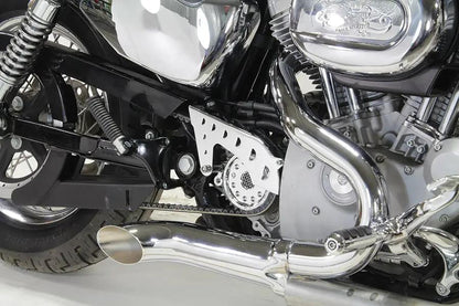 Motorshop Outlaw Chrome Pulley Cover Kit for Harley Davidson XL (2004-2013) by Motorshop
