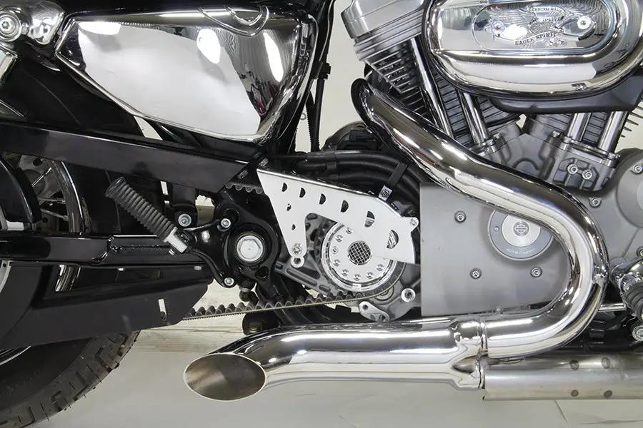Motorshop Outlaw Chrome Pulley Cover Kit for Harley Davidson XL (2004-2013) by Motorshop