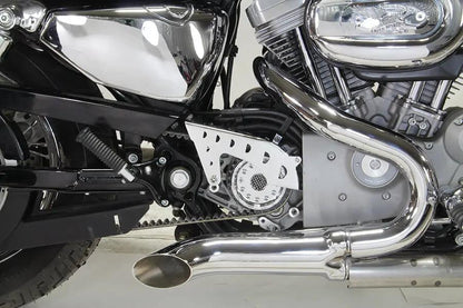 Motorshop Outlaw Chrome Pulley Cover Kit for Harley Davidson XL (2004-2013) by Motorshop