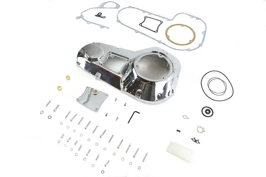 Motorshop FXR Outer Primary Cover Kit Chrome - Fits Harley Davidson FXR and FLT Models by Motorshop