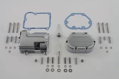 V-Twin 43-0790 Chrome Transmission Side and Top Cover Set for Harley Davidson FXST by V-Twin