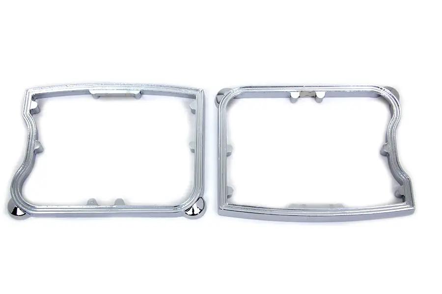 Motorshop Chrome D-Ring Set for Harley Davidson XL Rocker Boxes - Fits 1986-1990 Models by Motorshop