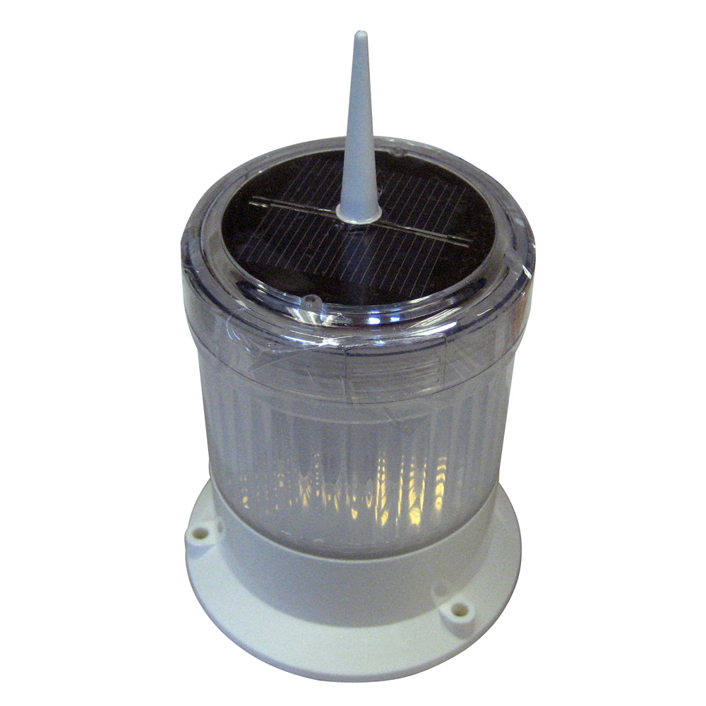 Dock Edge Solar Piling Cap Light - Model DE96268F for Dock Safety and Illumination