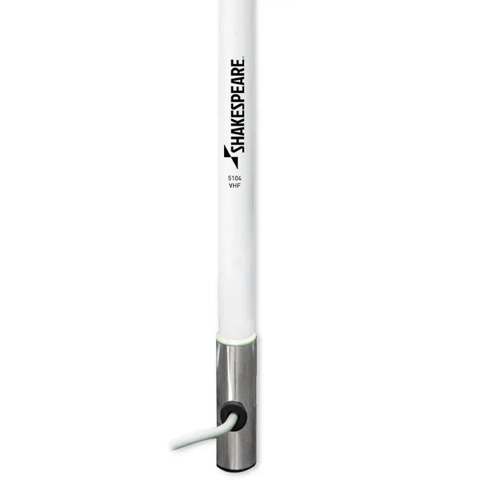 Shakespeare 5104 VHF Marine Band Antenna – 4 Feet, 3dB Gain, Premium Brass and Copper Elements by Shakespeare