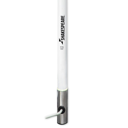 Shakespeare 5104 VHF Marine Band Antenna – 4 Feet, 3dB Gain, Premium Brass and Copper Elements
