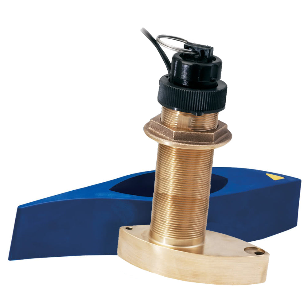 Garmin B744VL Long Stem Bronze Thru-Hull Depth, Speed, and Temperature Transducer (8-Pin)