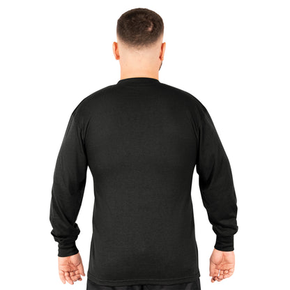 Rothco Long Sleeve Henley T-Shirt in Black – Size 3XL for Men