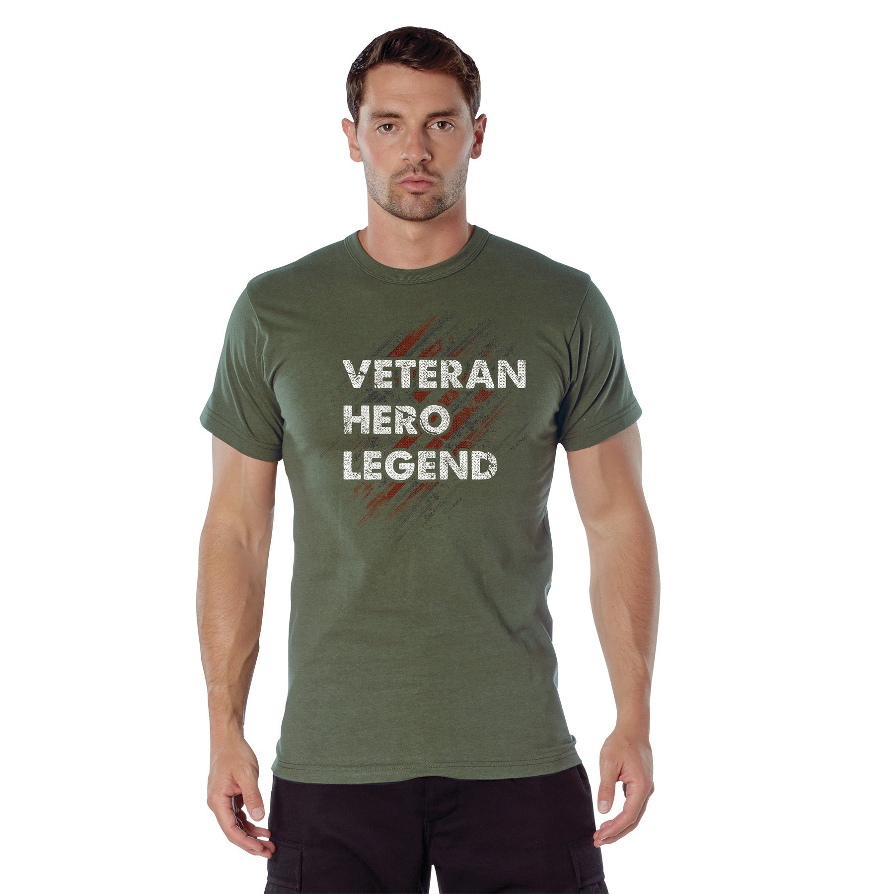 Rothco Veteran Hero Legend T-Shirt in Olive Drab Size Large