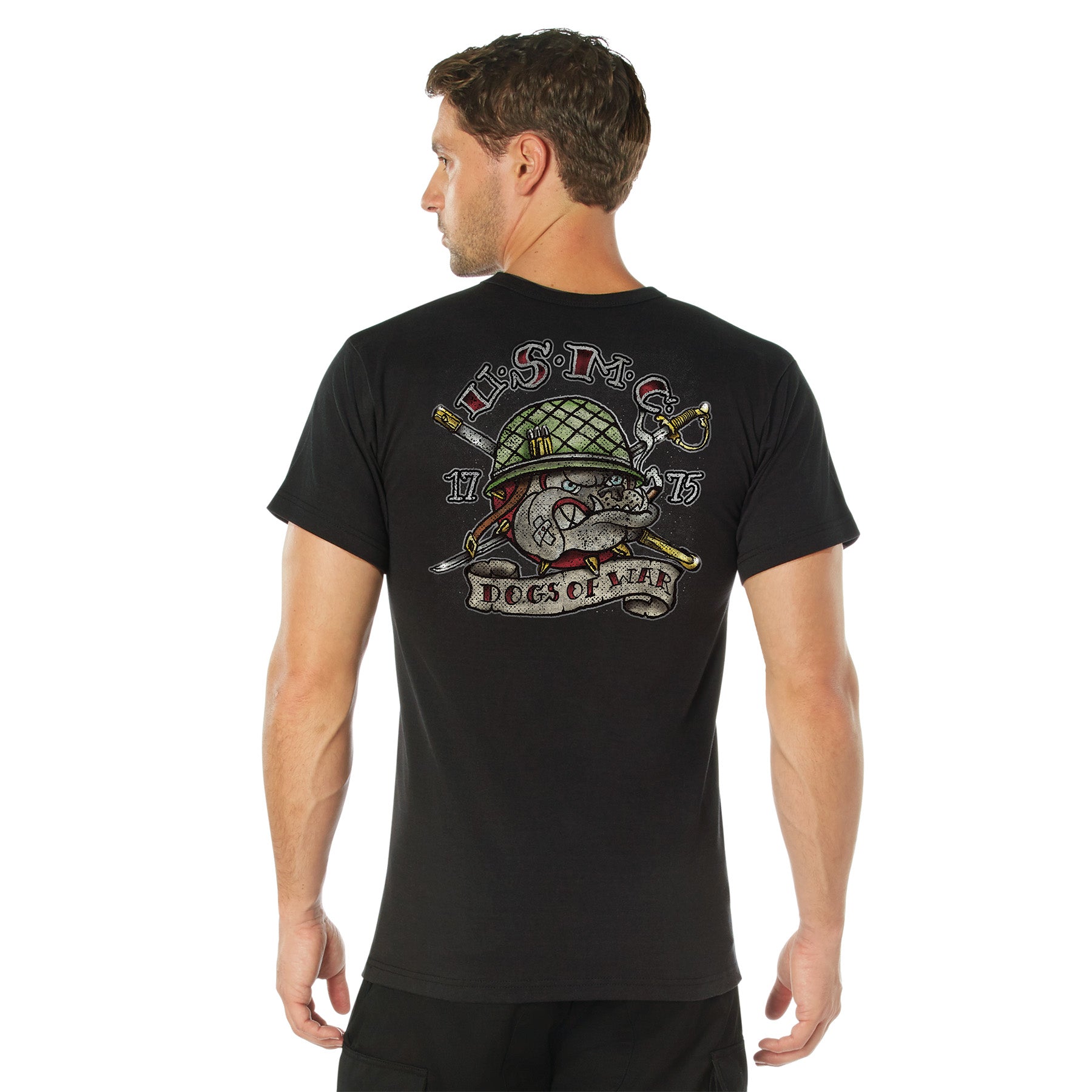Rothco USMC Dogs of War T-Shirt Black Size Medium – Officially Licensed Military Apparel