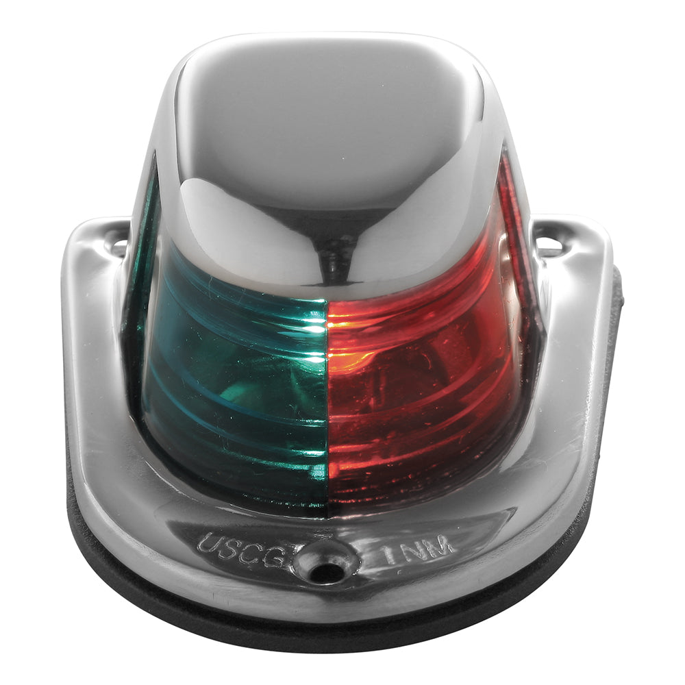 Attwood Marine 66318-7 1-Mile Deck Mount Bi-Color Red/Green Sidelight for 12V Boats