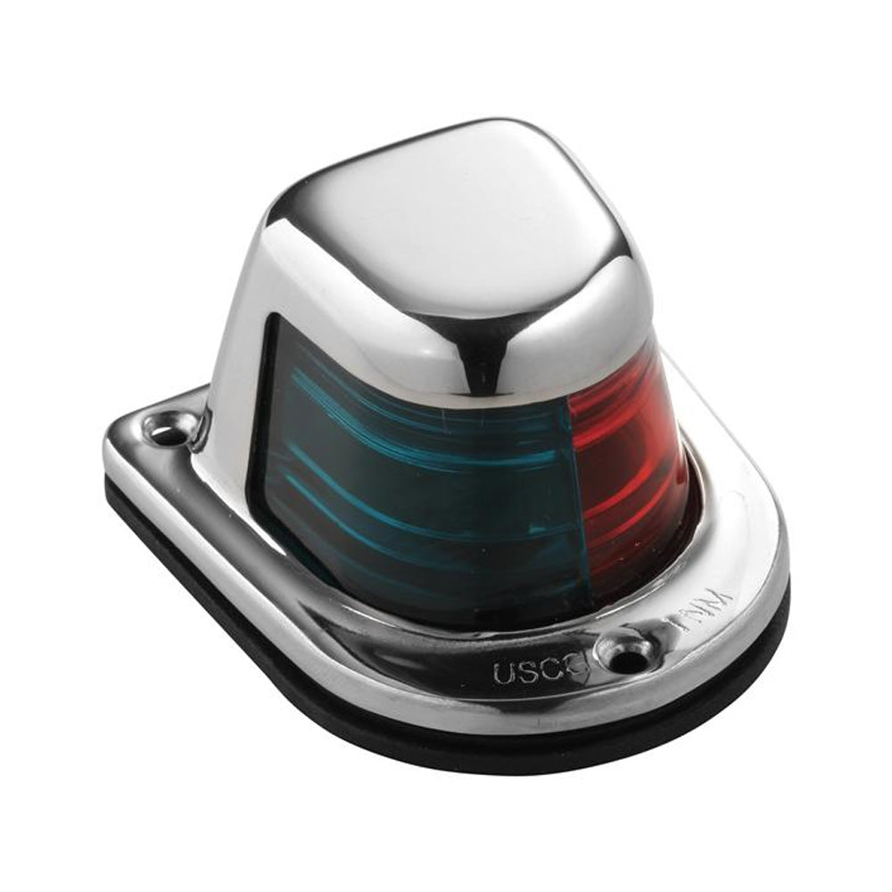 Attwood Marine 66318-7 1-Mile Deck Mount Bi-Color Red/Green Sidelight for 12V Boats
