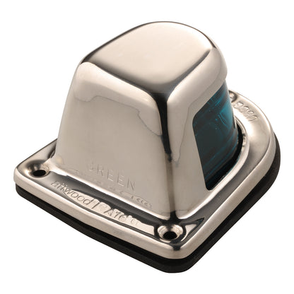 Attwood Marine 66319G7 1-Mile Green Deck Mount Sidelight for 12V Power Boats