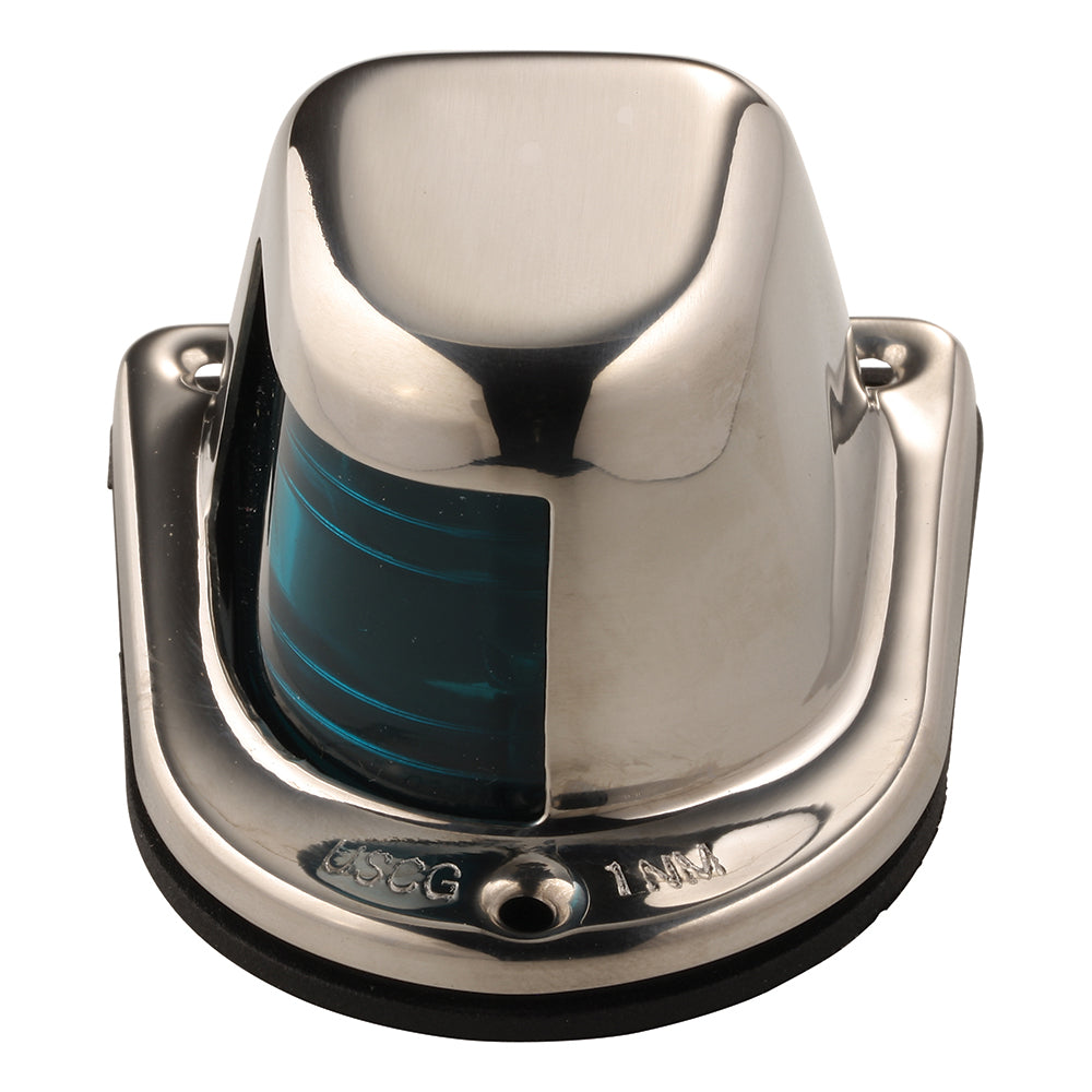 Attwood Marine 66319G7 1-Mile Green Deck Mount Sidelight for 12V Power Boats