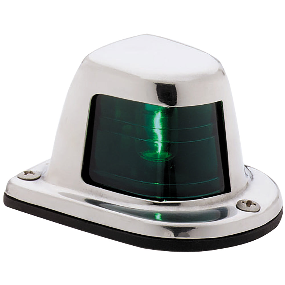 Attwood Marine 66319G7 1-Mile Green Deck Mount Sidelight for 12V Power Boats