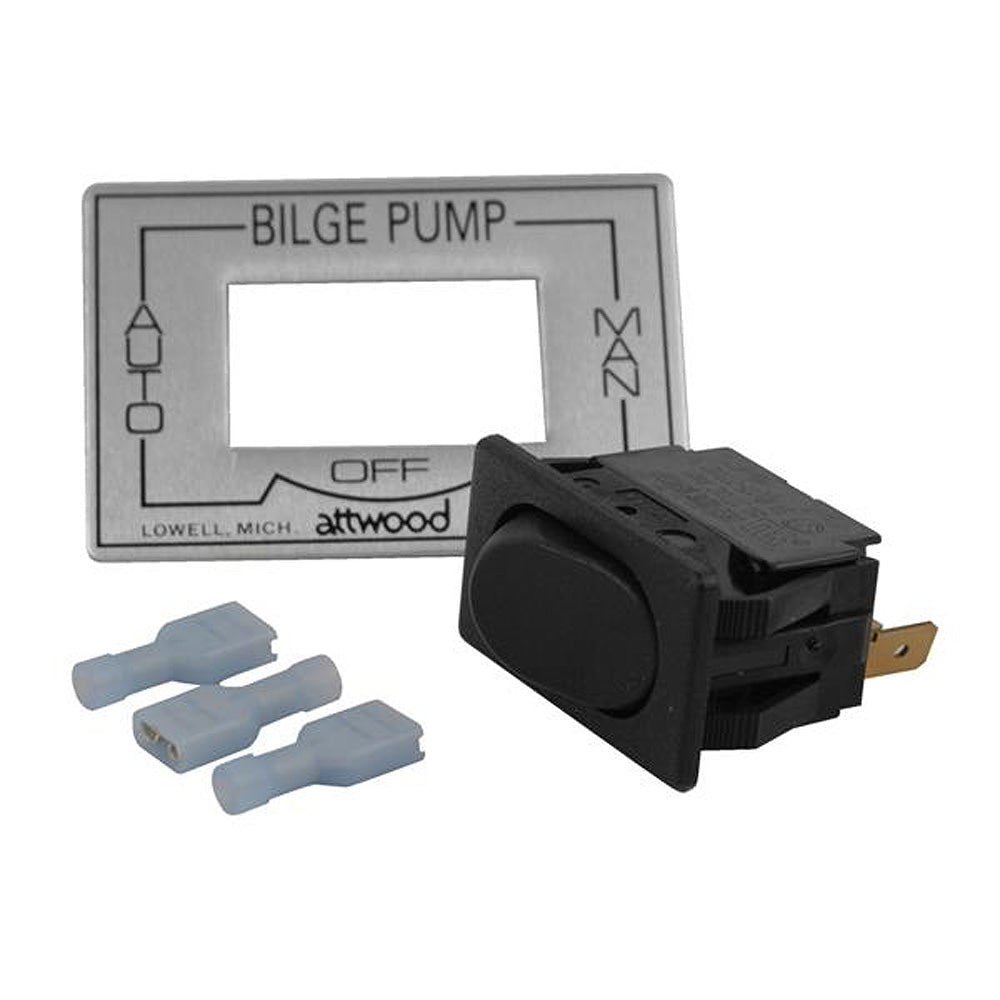 Attwood Marine 7615A3 3-Way Auto/Off/Manual Bilge Pump Switch for Marine Applications