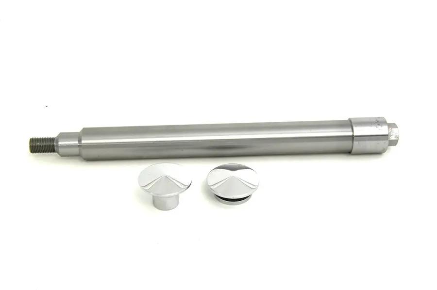 V-Twin Chrome Flush Mount Front Axle for Harley Davidson FLT Models by V-Twin