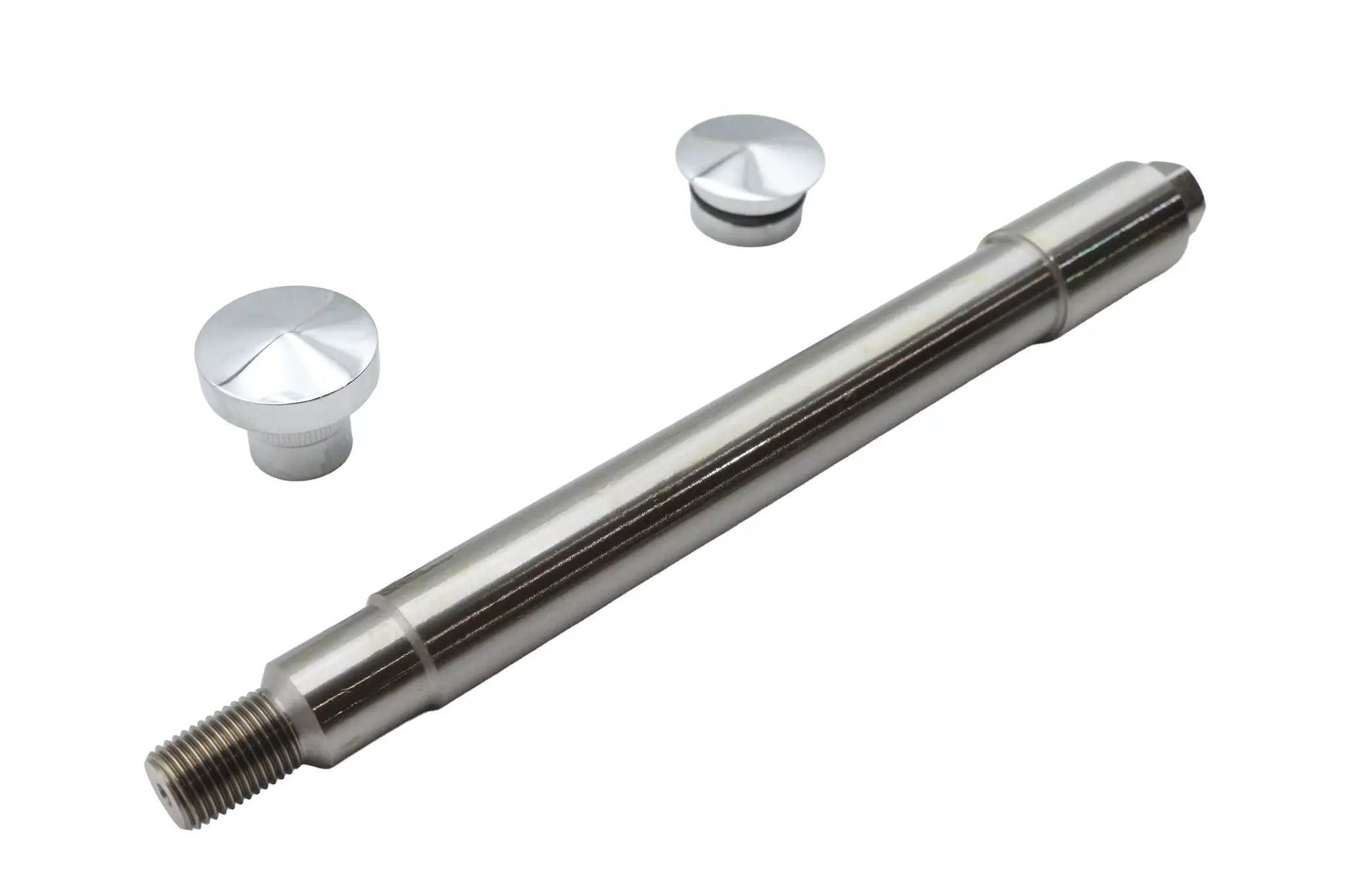 V-Twin Chrome Flush Mount Front Axle for Harley Davidson FXR and FXD Models by V-Twin