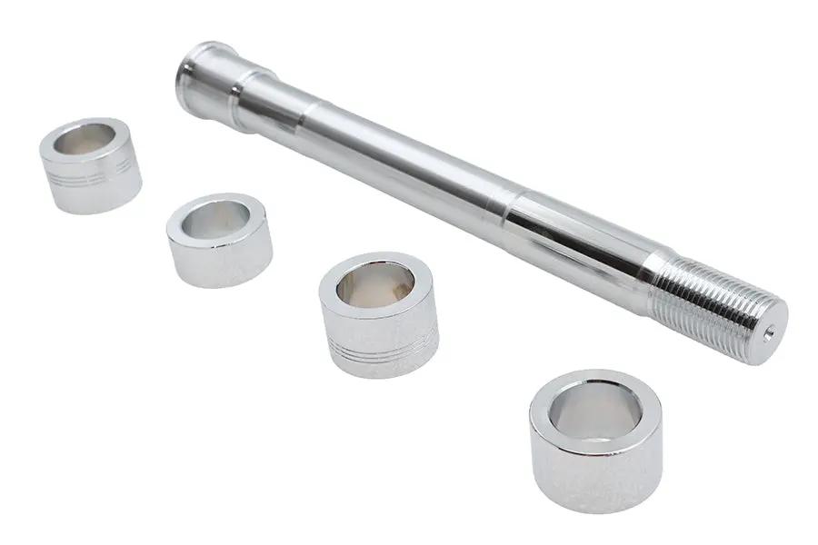 V-Twin Chrome Front Axle Kit for Harley Davidson FLSB and FXBR (Part #339907) by V-Twin