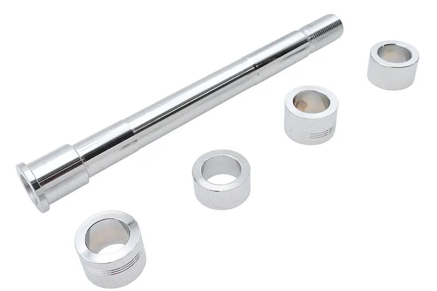 V-Twin Chrome Front Axle Kit for Harley Davidson FLSB and FXBR (Part #339907) by V-Twin