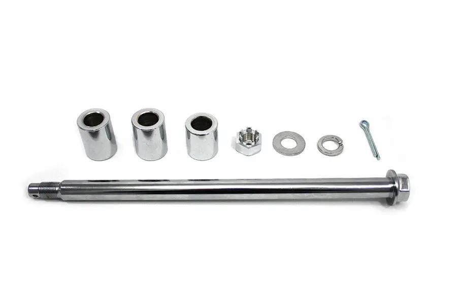 V-Twin Chrome Rear Axle Kit for Harley Davidson FXD (1991-2000) - 11.5 inch Bearing Surface Length with Nuts, Sleeves, and Spacers by V-Twin