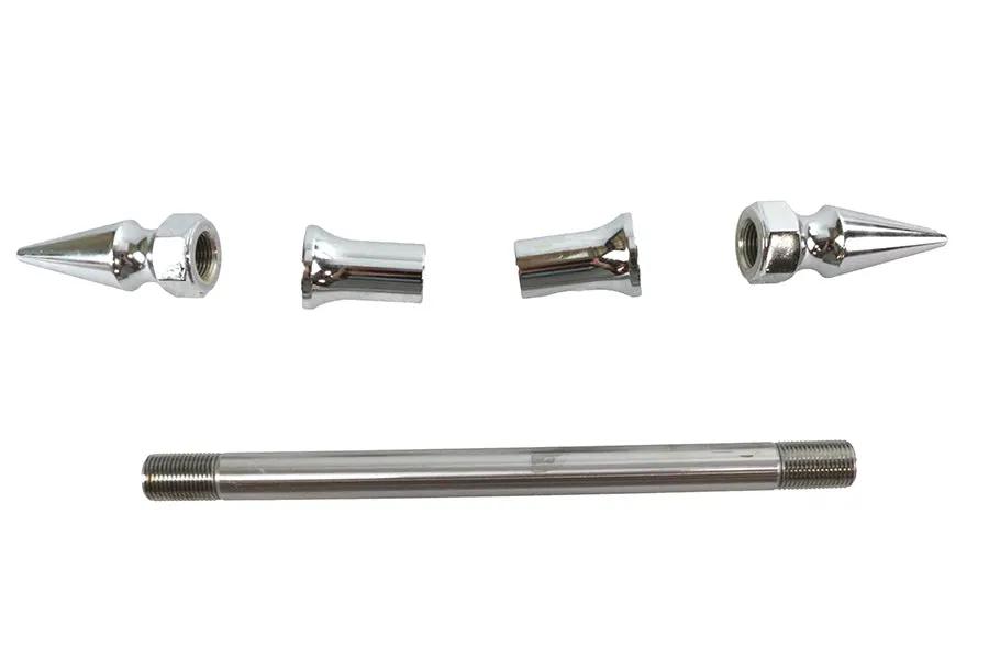 V-Twin Chrome Front Axle Kit with 9-Inch Length and 5/8 Inch Inner Diameter by V-Twin