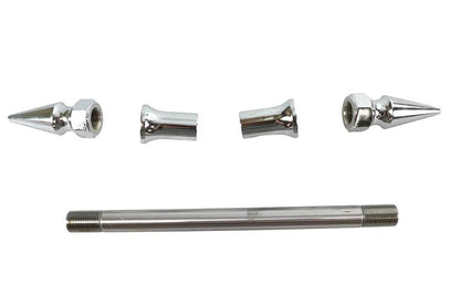 V-Twin Chrome Front Axle Kit with 9-Inch Length and 5/8 Inch Inner Diameter by V-Twin