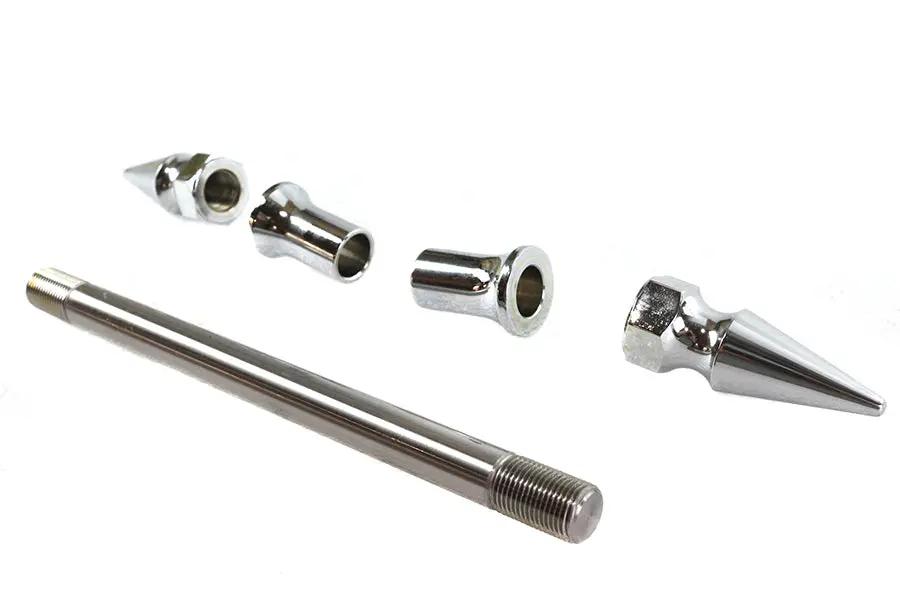 V-Twin Chrome Front Axle Kit with 9-Inch Length and 5/8 Inch Inner Diameter by V-Twin