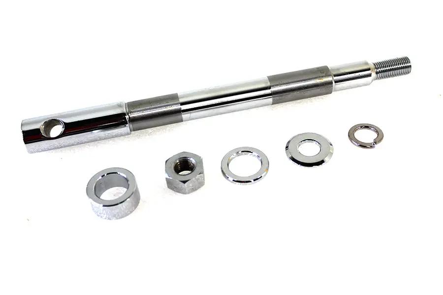 V-Twin Chrome Front Axle Kit for Harley Davidson FX Models - 0.75 Inch Diameter by V-Twin