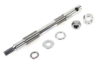 V-Twin Chrome Front Axle Kit for Harley Davidson FX Models - 0.75 Inch Diameter by V-Twin